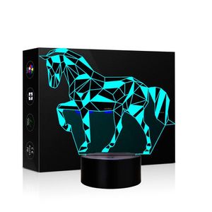 Unicórnio 3D Presentes Da Lâmpada CONDUZIU a Lâmpada de Mesa Acrílico Lâmpada de Iluminação Acrílico Night light # R42