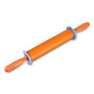 Non-stick Silicone Rolling Pin Dough Roller with adjustable Thickness Rings 50cm rolling pin total length with a 25cm barrel
