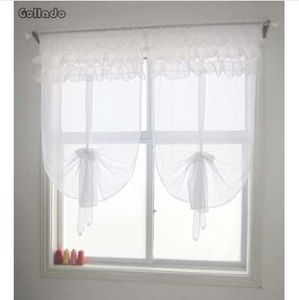 New Maiden Style Solid color Sheer Volie Balloon Curtain Fashion Window Treatments (One Piece)