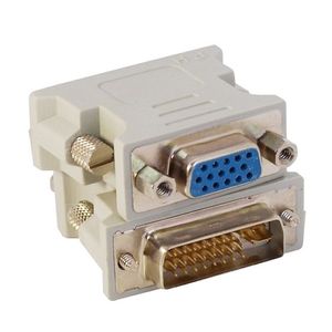 Ciekły Wyświetlacz Crystal DVI Adapter Wtyczki DVI24 + 5 Samice DB15 Złącze DVI Obraca Revolution VGA Monitor Hurtownie 50 sztuk / partia