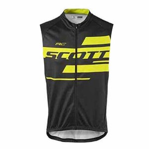 Scott 팀 사이클링 민소매 유니폼 MTB 자전거 탑스 도로 경주 조끼 야외 스포츠 유니폼 통기성 자전거 셔츠 Ropa Ciclismo S21042241
