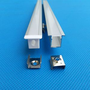 Free Shipping New Style LED strips recessed aluminum profile with milky or transparent cover and end caps for LED Bar Light