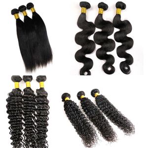 Unprocessed Virgin Brazilian Hair Bundles Human Hair Weaves Wefts Vrigin Indian Malaysian Peruvian Mongolian Mink Hair Extensions Wholesale