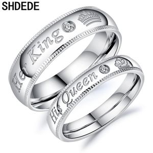 Nieuwe collectie romantische paar ringen roestvrij stalen gravure accessoires voor minnaar beste sieraden cadeau van hoge kwaliteit of607