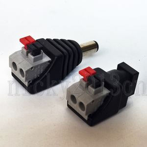 Aydınlatma Aksesuarları DC Konnektör Erkek Kadın Jack Fiş Adaptörü 2.1mm 5.5mm Düğme LED şerit ışığı için