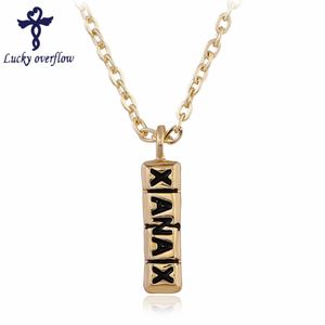 Vendita calda Hiphop Argento Oro Collana fresca Collana con pendente a forma di lettera Collana a catena Collana con pendente per feste Collier