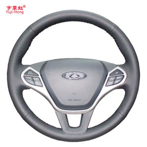 Yuji-hong couro artificial volante carro cobre case para chery arrizo 7 m16 mão-costurado cobertura de direção