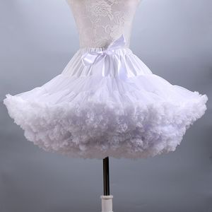 Fluffy Women's Tutu Skirt Adult Tulle Short Petticoat with Ruffles 12 Colors S916