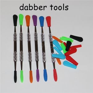 100pcs dabber tools smoking Silicone wax pads dry herb mats dabbers sheets jars dab tool for container silicon nectar collector DHL