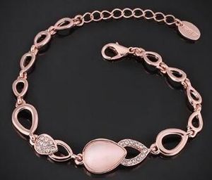 18 Karat Wassertropfen Rose Gold Opal Armband Diamant Edlen Schmuck Zirkon Charme Armbänder Modeschmuck für Frauen Weihnachtsgeschenke