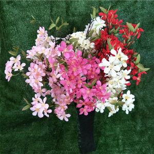 Fake Apple Blossom Flower Branch Begonia Apple Tree Haste para Evento Flores Decorativas Artificiais de Casamento