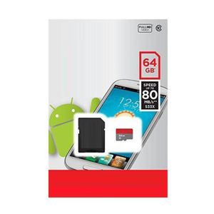 Sıcak Beyaz Siyah Sürüm A1 100 mbps Android Yüksek Hızlı TF Bellek SD Kart + Ücretsiz SD Adaptörü + Blister Perakende Paketi