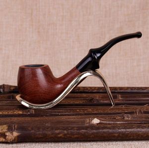 Mahogany Mini pipe, portable man silk bucket, dry tobacco bag, wooden hand grinding cigarette fittings.