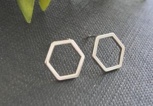 30Pair recortar o brinco de favo de mel hexagon de faixa aberta Brinco hexágono de hive hexágono