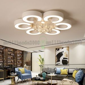 Creative Simple Modern C Crystal LED Lighting Warm Romantic Lights Ceiling Lamps For Bedroom Dining Room Living Room Villas Hotel Reataurant