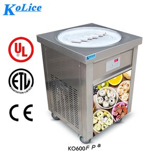Машина Для Жареных Мороженых оптовых-ETL CE закуска кухонная кухня одиночная дюйма круглый кастрюль тайское жареное крена мороженое