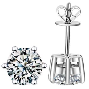 D/F Colorful Moissanite Earrings 9k, 14k, 18k Silver Inlaid Rmantic Snowflake Design Timeless Sparkling Stud Earrings with Certificate