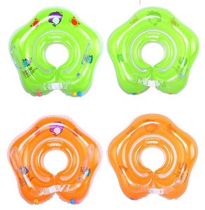 baby swim neck float inflatable ring tube adjustable safety aids newborn babies infant swimming bath mattress toy rings with bells