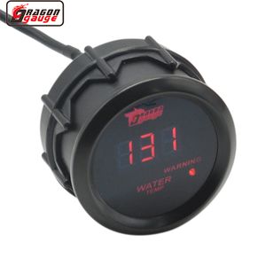 Dragon Gauge 52mm Schwarz Auto Moter Rote Hintergrundbeleuchtung Digitale LED Elektronische Wassertemperaturanzeige Celsius Temperatur Mete