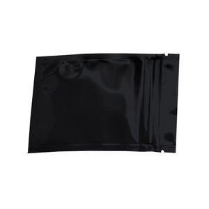 7 5x10 cm svart självförsegling aluminium folie väskor mellanmål bulk matförpackning väska mylar lukt bevis paket blixtlås väska 100 st lot303e