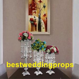 Yeni stil akrilik kristal Mumluk Çiçek Vazo Şamdan Düğün Dekorasyon Masa Centerpiece Çiçek Raf Yol Kurşun best00128