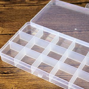 15 Grids Plastic Stable Storage Boxes Bins for Tools&Jewelry&Fishing Gear&Screw&Diamond Desk Organizer Office Holder Rectangle