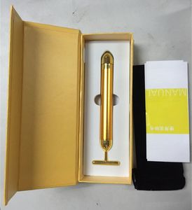 24k Gold Slimming Face Massager Vibração Beleza Bar Bar Barra Massagem Pulso Facting Facial Levantando Apertação Cuidados Cuidados Roller Massagers Stick