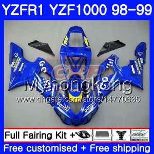Bodywork For YAMAHA YZF R 1 YZF 1000 YZF1000 Blue Go!!! stock YZFR1 98 99 Frame 235HM.5 YZF-1000 YZF-R1 98 99 Body YZF R1 1998 1999 Fairing