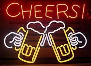 24*20 inches Cheers DIY Glass Neon Sign Flex Rope Neon Light Indoor Outdoor Decoration RGB Voltage 110V-240V