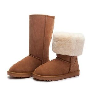 2018 جودة عالية WGG المرأة طويل القامة أحذية إمرأة جزمة حذاء الثلوج التمهيد الشتاء الأحذية الجلدية انخفاض الشحن