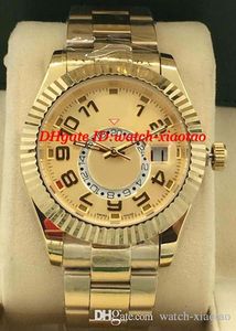 Heißer Verkauf Luxusuhren NEUE 326938 18 Karat Gelbgold Champagner Zifferblatt 41mm Automatische Modemarke Herrenuhr Armbanduhr