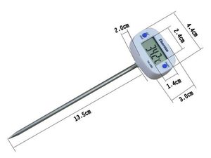 En Yeni Dijital Gıda Termometre barbekü Pişirme Et Sıcak Su Tedbir Ev Kek Şeker Fry Termometreler Probe Mutfak Thermograph Aracı