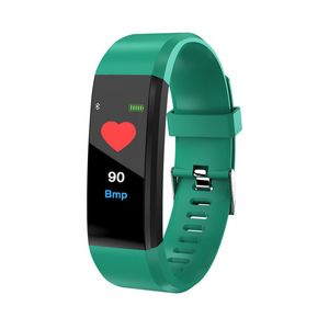 Bluetooth Smart Watch Hjärtfrekvens Fitness Tracker Vattentät Sport Smart Armband för Android Ios Smart Phone Watch