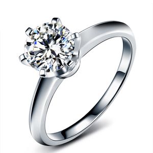 Für Immer Moissanite. großhandel-9k k k Gold MOISSANITE Zertifizierter Diamant Ring Test Positiv Classic Claws Crown Design D F Farbe VVS Klarheit ex Cut Für immer glänzend