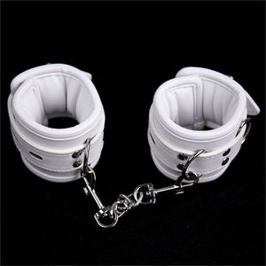 Loverkiss Sexy White Faux Leather S LUB ANkle Slave Sn Sex Game Fetysz Zabawki Sex Bondage Powściowy Produkty erotyczne Y18110802