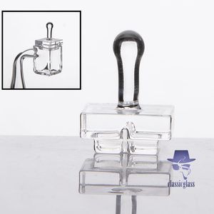 Quartz Carb Cap for Sugar Cube Styled smoke Banger Nail Square nails caps with 2 cuts