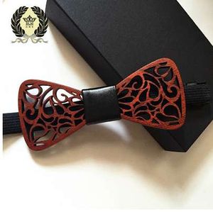 New Classic formal Hollow Beard noble Wood Bow Ties for Mens Wedding Suits Wooden Bow Tie Butterfly Shape Bowknots S