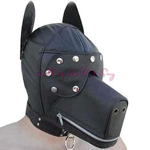 Gioco per adulti Giocattoli sexy Cappuccio per cani in pelle Maschera di bondage Fetish Bondage Fantasy Schiava del sesso Giochi di ruolo Giocattoli erotici per coppie Svolazzanti S924