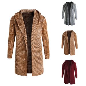 Maglioni cardigan spessi caldi invernali da uomo Maglioni a maniche lunghe con cappuccio Abbigliamento autunnale