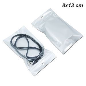 Wholesale plastic case for phone for sale - Group buy 8x13 cm Pieces Hanging Resealable Poly Plastic Packaging Bags for Electronic Products Hard Drive Storage Pouches for Phone Case