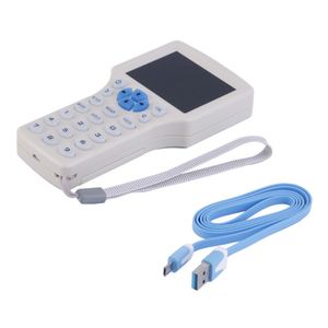 Freeshipping الأبيض CTCSS 99 ما يصل إلى 3 كم (مجال مفتوح) 9 نسخة التردد المشفرة بطاقة NFC الذكية معرف RFID ناسخة / IC قارئ الكاتب مع كابل USB