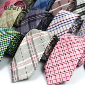 Streifen-Krawatte, 17 Farben, Gitter-Krawatte, 145 x 6 cm, Jacquard-Krawatte für Herren, Hochzeit, Vatertag, Weihnachtsgeschenk, gratis TNT Fedex