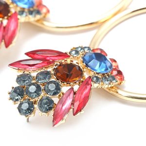 Wholesale colorful jewellery for sale - Group buy Colorful statement earrings Circle rhinestone earrings Women Big Dangle Earrings Drop large earing jewellery