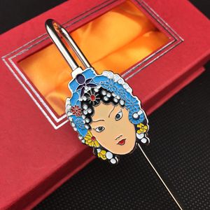 Peking Opera Metal Vintage Chinese Bookmark with Gift Box Creative Alloy Bookmarks for Book Business Office Teacher Gift