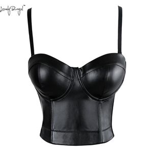 2017 nuove donne sexy corsetto push-up in stile gotico PU cerniera in pelle con foro per cravatta fionda Espartilhos lingerie Espartilhos Lingerie