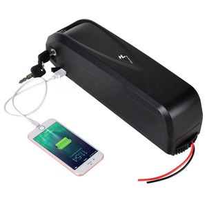 EU USA Ingen skatt 48V 17AH 750W 1000W E-BIKE Batteri Li-ion Lithium Electric Bike Batteri med switch + 5V USB-port