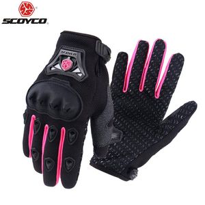 Scoyco Damen Motorradhandschuhe Ritter Volle Finger Kleine Größe S bis XL Pink Mujer Luva Moto Race Female Handschuhe, M-29W