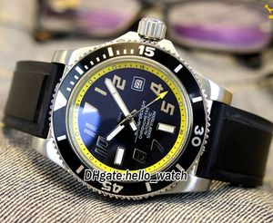 New 42 Automatic A1736402/BA32/150S/A18S.1 Black Dial Yellow Inner Circle Mens Watch Steel Case Rubber Strap Gents Watch Hello_Watch