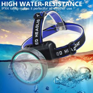 Ultra Bright Rainproof LED Headlamp Headlight 35W Energy Saving Head Lamp Torch White Blue Light Waterproof Fishing Hunting Headlamp