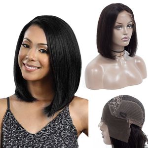 Brailian Virgin Hair Lace Bob Short inch 10-16inch Straight 613# Blonde Natural Color Remy Hair